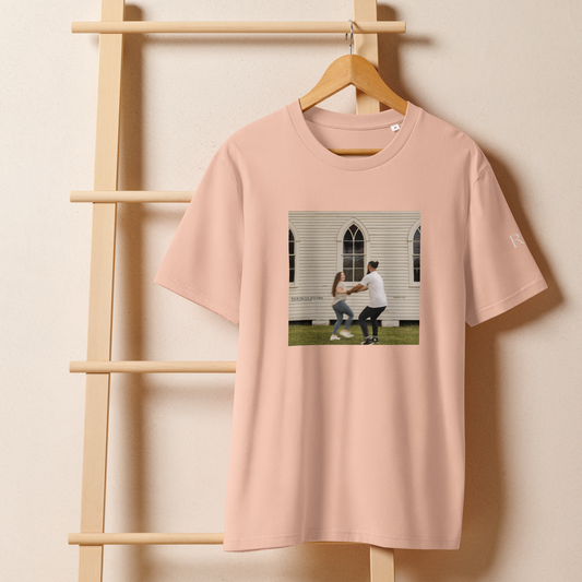 Peach Unisex Organic "Whom The Son Sets Free" T-Shirt